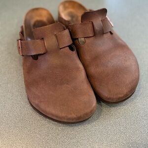 Birkenstock Boston Brown Leather Clogs
